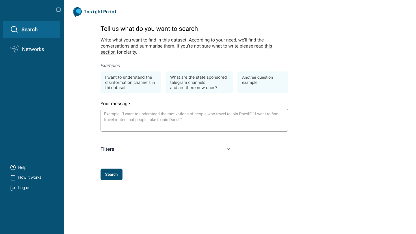 InsightPoint natural-language search interface